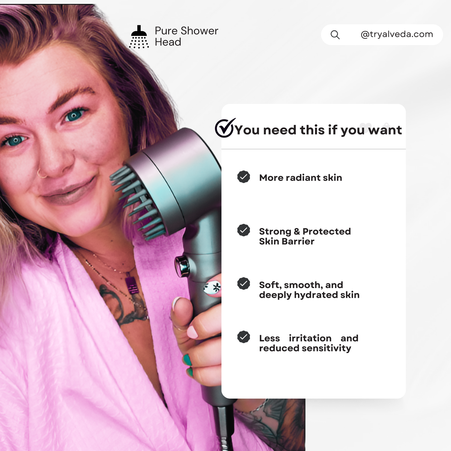 Pure Shower Head - for skin that glows, hair that flows