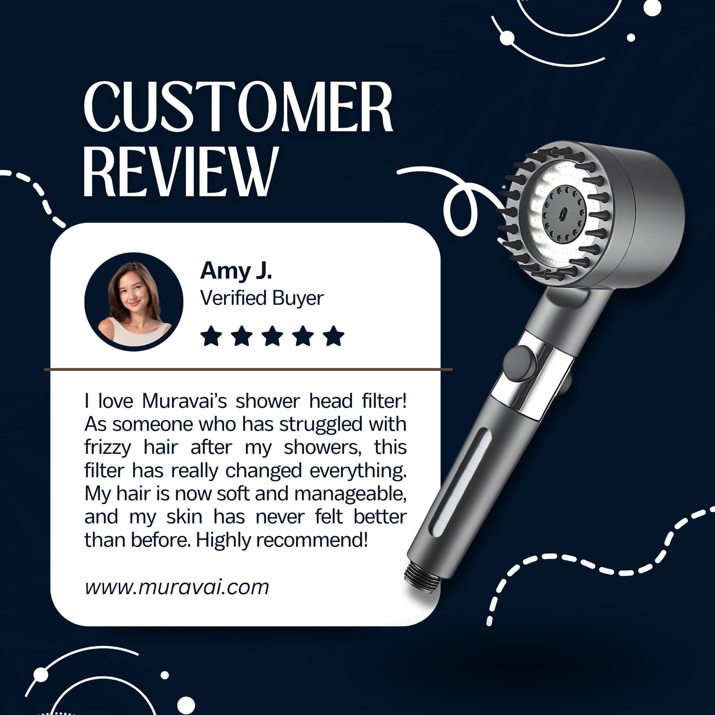 Pure Shower Head - for skin that glows, hair that flows